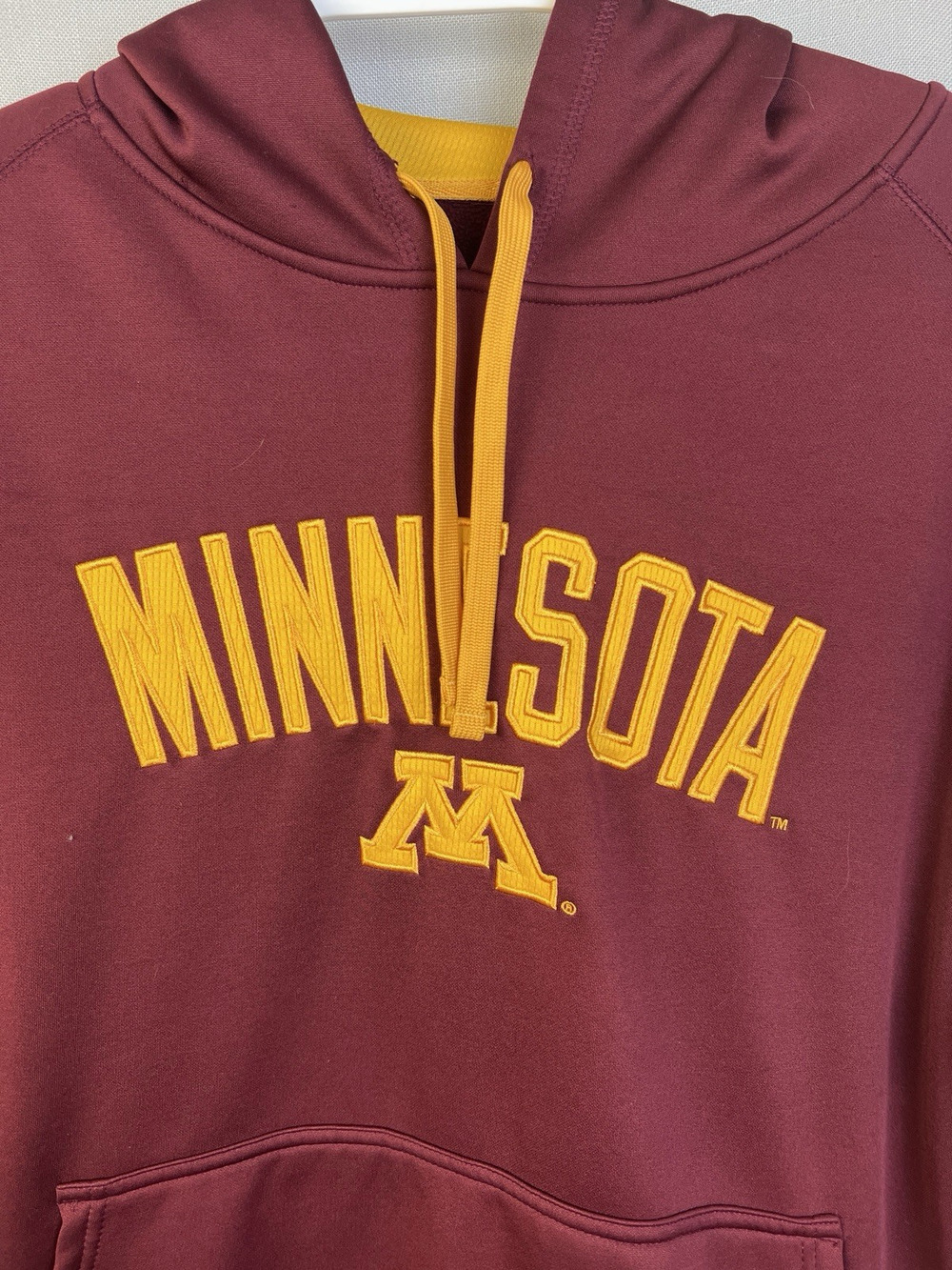 Minnesota Hoodie Men 2XL Burgundy Gold P ullover College Knights Apparel Preppy